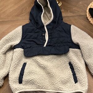 London Fog Navy and Cream Kids Jacket